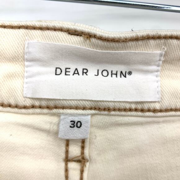 Dear John Blaire Jeans Womens Size 30 Cream Beige Straight Leg Carpenter Style - Picture 5 of 7